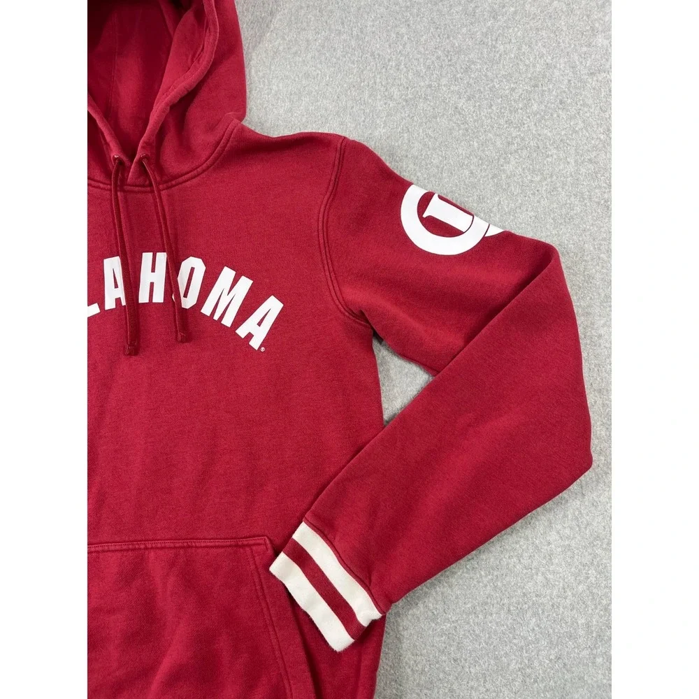 University Of Oklahoma Sweatshirt Mens S Red Nike OU Sooners Pullover Hoodie